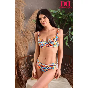 241202 03 Bikini felső Sárga-virágmintás