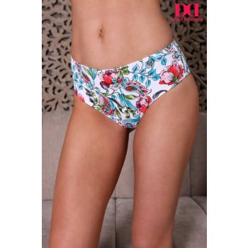 2454 04 Bikini alsó Fehér-virágmintás