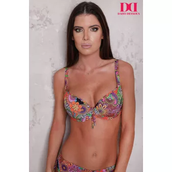 251302 04 Bikini felső Fekete-narancs