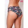 2555 08 Bikini alsó Fekete-virágmintás